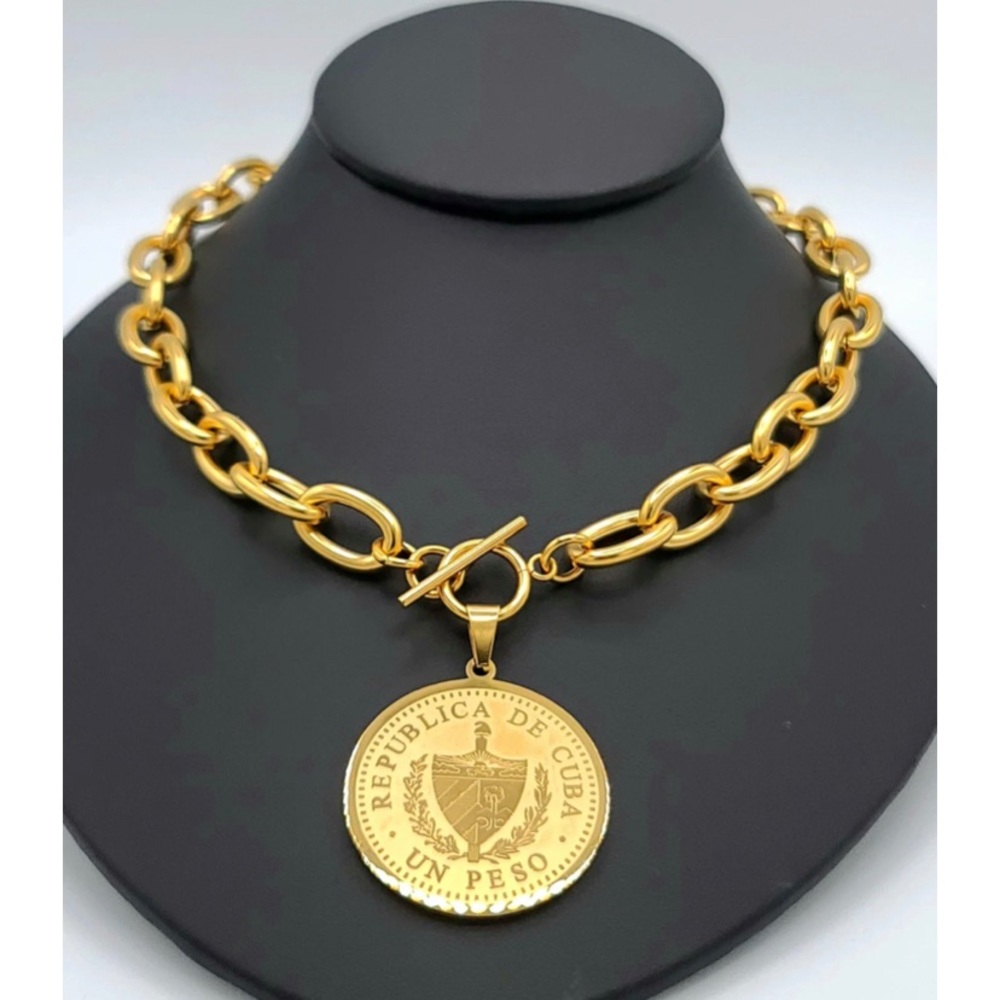 Toggle Necklace with Coin